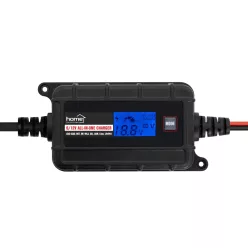   SAL SMC20 SMART akkumulátortöltő, 6-12V/2A, LCD kijelző, teljesen automatikus, minden elterjedt akkutípushoz, digitális kijelző, karbantartó töltés, kétféle csatlakozókábel