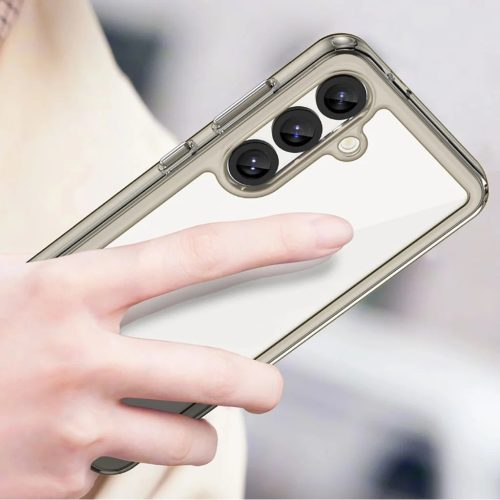 Outer Space Case Samsung Galaxy S25 Edge tok - rugalmas kerettel, félig átlátszó, fekete