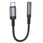 Borofone Adapter BV24 Graceful - Type C-3.5 mm jack átalakító - szürke