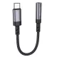 Borofone Adapter BV24 Graceful - Type C-3.5 mm jack átalakító - szürke