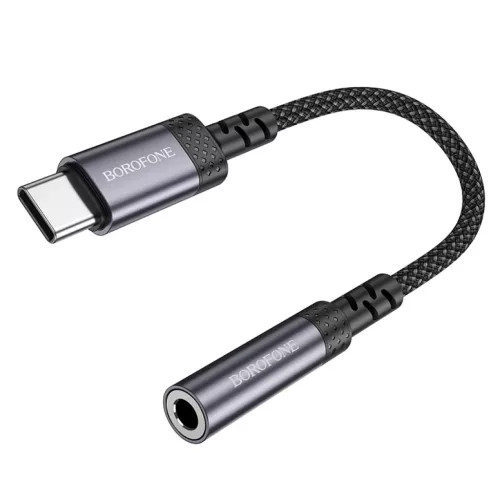 Borofone Adapter BV24 Graceful - Type C-3.5 mm jack átalakító - szürke