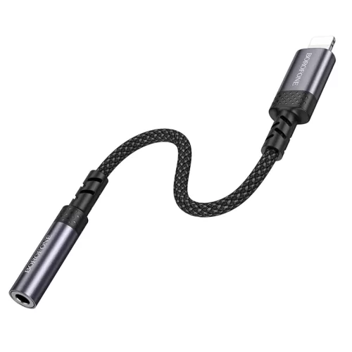 Borofone Adapter BV24 Graceful - Lightning 3,5mm jack átalakító - szürke