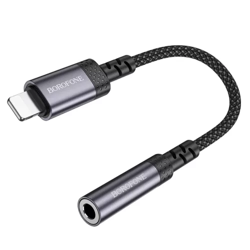 Borofone Adapter BV24 Graceful - Lightning 3,5mm jack átalakító - szürke