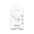 Puro PROLITE 20W USB-C Falra Szerelhető Töltő - Fehér