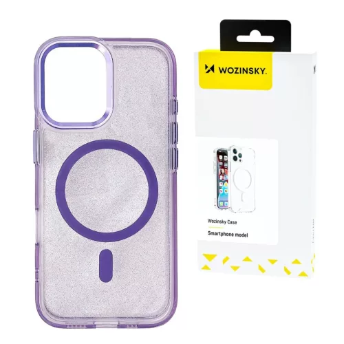 Wozinsky Csillámos Tok MagSafe-kompatibilis Samsung Galaxy S25 Ultra - Lila csillámos tok
