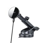 Tech-Protect Mm15w-v10 Mágneses Magsafe Műszerfalra és Szellőzőre Erősíthető Vezeték Nélküli Autós Töltő 15W Fekete