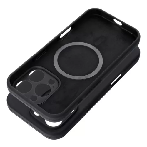 Szilikon tok 2mm iPhone 15 Pro kompatibilis MagSafe-fel fekete