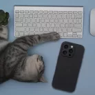 Szilikon tok 2mm iPhone 15 Pro kompatibilis MagSafe-fel fekete