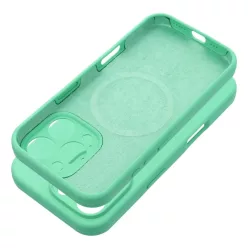   Szilikon 2mm tok iPhone 16 Pro-hoz, kompatibilis MagSafe-kel menta
