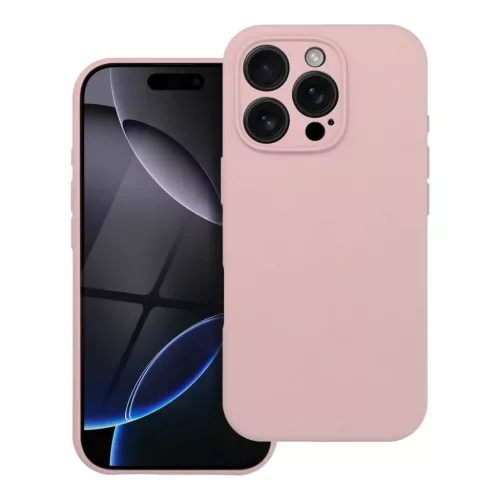 Szilikon tok 2mm iPhone 16 Pro kompatibilis MagSafe homok rózsaszín