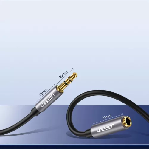 Ugreen AV118 AUX Jack audio adapter 3.5mm 2m fekete (AV118 10594)