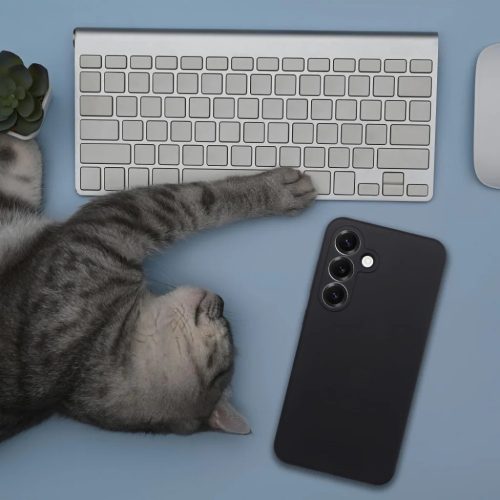 2mm szilikon tok SAMSUNG S25 Edge-hez MagSafe kompatibilis fekete