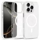 Liavec fényes Magsafe átlátszó tok iPhone 16 Pro fehér tok