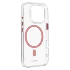 Liavec fényes Magsafe átlátszó tok iPhone 16 Pro-hoz rózsaszín tok