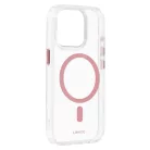 Liavec fényes Magsafe átlátszó tok iPhone 16 Pro-hoz rózsaszín tok