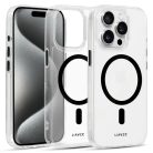 Liavec Glossy Magsafe átlátszó tok iPhone 14 Pro fekete tok