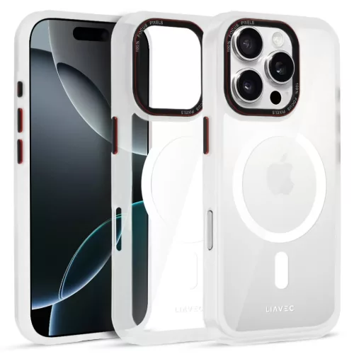 Liavec Hybrid Magsafe átlátszó tok iPhone 16 Pro tok