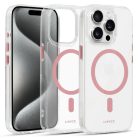 Liavec Glossy Magsafe Átlátszó tok iPhone 15 Pro Max rózsaszín tok