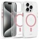 Liavec Glossy Magsafe Átlátszó tok iPhone 15 Pro Max rózsaszín tok