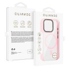 Liavec Hybrid Magsafe Clear tok iPhone 15 Pro Max light pink