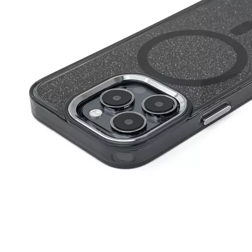 Csillámos tok MagSafe-fel Samsung Galaxy A26 5G - Fekete tok