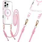 Tel Protect Strap Átlátszó Tok iPhone 16 Pro rózsaszín tok
