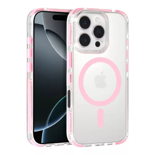 Tel Protect Strap Átlátszó Tok iPhone 16 Pro rózsaszín tok