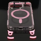 Tel Protect Strap Átlátszó Tok iPhone 16 Pro rózsaszín tok