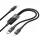 HOCO kábel 2 az 1-ben Type C - Type C + Lightning 5A 100W U139 1,2 m fekete