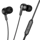 HOCO vezetékes fülhallgatók Jack 3,5 mm mikrofonnal M124 fekete
