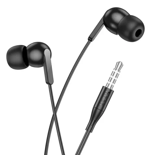 HOCO vezetékes fülhallgató Jack 3,5 mm mikrofonnal M124 fehér