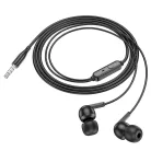 HOCO vezetékes fülhallgató Jack 3,5 mm mikrofonnal M124 fehér