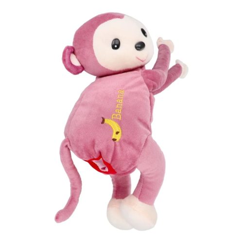 Majom formájú papírzsebkendő tartó rózsaszín