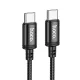 USB C - USB C kábel Hoco 3A 60W 2 m fekete