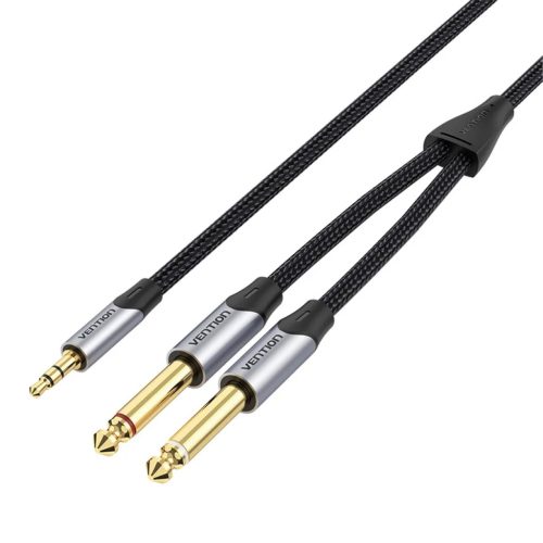 Audio kábel 3,5mm apa - 2x jack 6,35mm apa Vention BARHK 8m