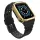Protect Strap Band csuklópánt tokkal Apple Watch 9 / 8 / 7 / 6 / 5 / 4 / 3 / 2 / SE / SE2 (41 / 40 / 38mm) esetén, páncélozott borítás óra számára Fekete / Arany színben