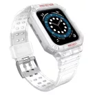 Protect Strap Band tok Apple Watch 9 / 8 / 7 / 6 / 5 / 4 / 3 / 2 / SE / SE2 (41 / 40 / 38mm) Páncél tok órához Átlátszó