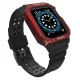 Protect Strap Band Apple Watch 9 / 8 / 7 / 6 / 5 / 4 / 3 / 2 / SE / SE2 (41 / 40 / 38mm) páncélos tok órához fekete/piros tok