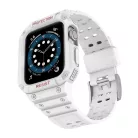 Protect Szíj és Tok Apple Watch 9 / 8 / 7 / 6 / 5 / 4 / 3 / 2 / SE / SE2 (41 / 40 / 38mm) Szíj Páncélozott Tok Óra Fehér