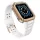 Protect Strap Band karpánt tok Apple Watch 9 / 8 / 7 / 6 / 5 / 4 / 3 / 2 / SE / SE2 (41 / 40 / 38mm) páncélozott tok fehér / rózsa arany