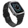 Protect Strap Band pánt és tok Apple Watch 9 / 8 / 7 / 6 / 5 / 4 / 3 / 2 / SE / SE2 (41 / 40 / 38mm) óratok páncélozott borítás fekete / ezüst