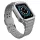 Protect Strap Band tok + szíj Apple Watch 9 / 8 / 7 / 6 / 5 / 4 / 3 / 2 / SE / SE2 (41 / 40 / 38mm) Páncélozott fedél óraszürke / ezüst