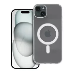   IPHONE 15 Plus átlátszó tok 2 mm, MagSafe kompatibilis (kameravédelem) átlátszó