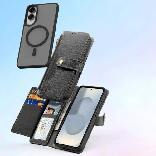 Samsung Galaxy S25 Edge fekete Dux Ducis Lava tok MagSafe támogatással