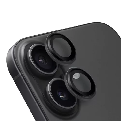 Apple iPhone 16/16 Plus Fekete OBAL:ME Lencsevédő, üvegfólia