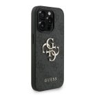 Guess PU 4G Metal Logo Strap tok iPhone 15 Pro Max Fekete