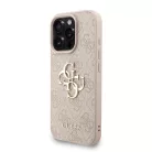 iPhone 16 Pro Pink Guess PU 4G Metal Logo Strap tok