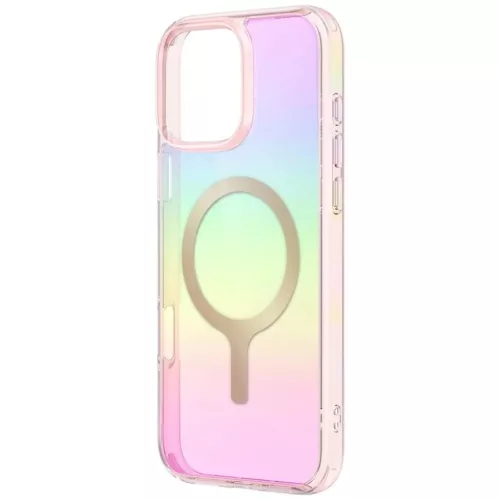 Uniq Iridescia Magclick töltőtok iPhone 16 Pro - Pink tok