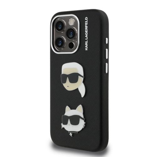 iPhone 15 Pro Max Karl Lagerfeld Grained PU K&CH Heads tok