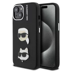 iPhone 15 Karl Lagerfeld Grained PU K&CH Heads tok